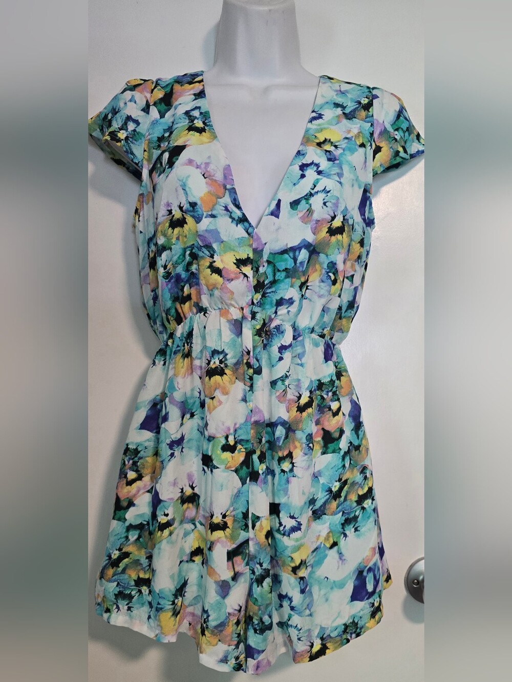 Forever 21 Floral Jumper sz S